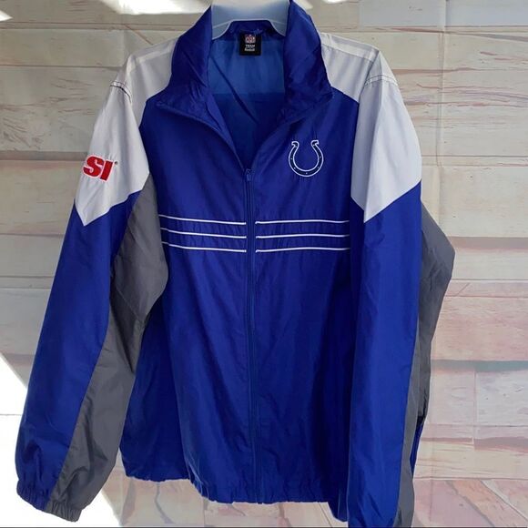Mens NWOT sz Lg Colts zippered windbreaker - Picture 6 of 6